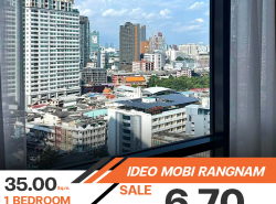 ขายคอนโด Ideo Mobi Rangnam ✨ ห้องตกแต่งสวยหรู ✨เฟอร์นิเจอร์และเครื่องใช้ไฟฟ้าครบครัน