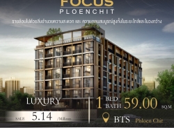 ขาย-เช่า1 BED เฟอร์นิเจอร์ครบ Size 33 SQ.M คอนโด Focus Ploenchit ใกล้ BTS เพลินจิต