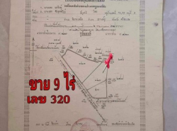 ขายที่ดินติดถนน เส้นอำเภอปรางค์กู่-ตรวงสวาย อำเภอปรางค์กู่ จังหวัดศรีสะเกษ ขนาด 9 ไร่