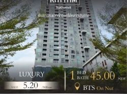 ขาย Rhythm Sukhumvit 50 ห้องสวยตกแต่งครบ ชั้นสูง วิวแม่น้ำ