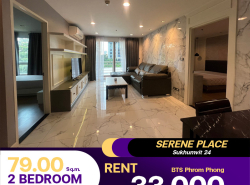  Condo Serene Place Sukhumvit 24 ห้องรีโนเวทใหม่ ตกแต่งพร้อมเข้าอยู่ เช่าราคา 33,000 บาท*