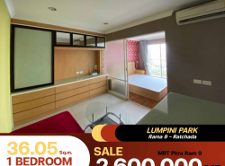 คอนโด Lumpini Park Rama 9 – Ratchada ห้องตกแต่งเรียบง่าย ห้องนั่งเล่นใหญ่ ขายราคา 2.6 ล้านบาท