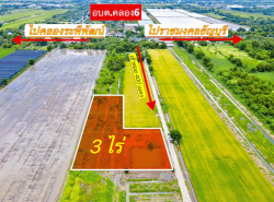 #ที่ดินคลอง6 (#ซอยคลองหกตะวันตก65) อ.คลองหลวง ปทุมธานี 3 ไร่ ไร่ละ 1.55 ล้านบาท