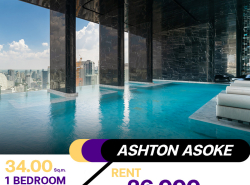 คอนโด Ashton Asoke ห้องตกแต่งสวย ชั้นสูง วิวเมืองสวยๆ✨เช่าด่วนราคาดีมาก ✨26,000 บาท