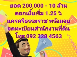 ขาย ที่ดิน รับขายฝาก โฉนดที่ดิน พื้นที่ ทุกอำเภอนครศรีธรรมราช
ยอด 200,000  20 ล้าน
ดอกเบี้ยเริ่ม 1.25 
ตรวจสอบประเมินให้ฟรี 1 ไร่