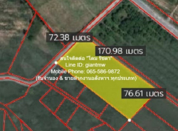 ให้เช่าระยะยาวที่ดินเปล่า (ผังสีส้ม) ใกล้เขาชีจรรย์ 7-3-15 ไร่ (3,115 ตร.ว.) ราคา 110,000 บาท/เดือน