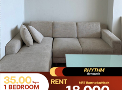 ให้เช่าคอนโด Rhythm Ratchada ห้องตกแต่งสวย เฟอร์นิเจอร์และเครื่องใช้ไฟฟ้าใหม่