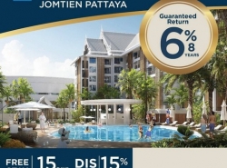 ขายห้องชุด WYNDHAM JOMTIEN PATTAYA  ขนาดใหญ่ระดับ 5 ดาว เพื่อการลงทุน การันตีรายได้ 6% นานถึง 8 ปี ใกล้หาดจอมเทียนพัทยา