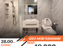 ให้เช่าคอนโด Ideo Mobi Rangnam ห้องแบ่งได้เป็นสัดส่วนลงตัว ตกแต่งพร้อมอยู่