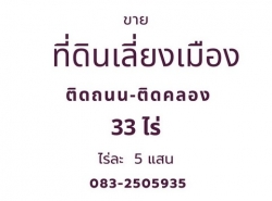 ขายที่ดินติดถนนเลี่ยงเมืองนครสวรรค์  33 -0 - 3 ไร่   ถนน พหลโยธิน/สายเอเชีย  ฝั่งเข้าเมือง  นครสวรรค์   ZK288 