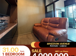 ขายพร้อมผู้เช่า คอนโด Whizdom Avenue Ratchada – Ladprao  1 ห้องนอน 1 ห้องน้ำ ขนาด 31 ตร.ม.